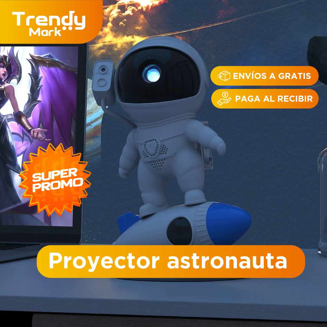 Rocket Astronauta Lampara Proyector
