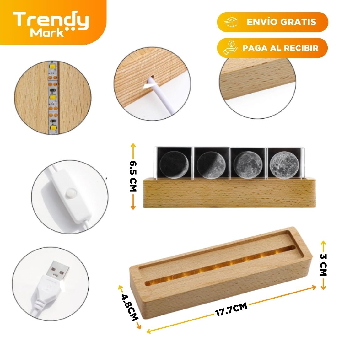 Lampara Decorativa de Fase Lunar